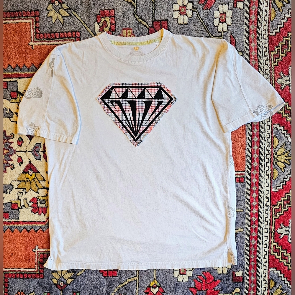 Men's Attitude Gold t-shirt Large, Diamond, and dollar signs! EUC